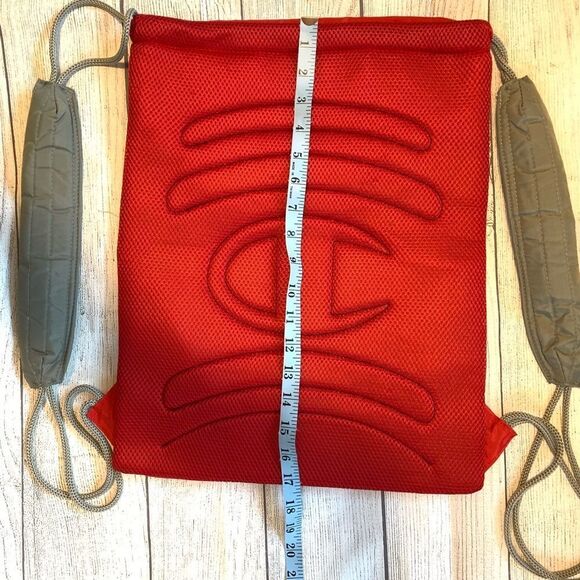 CHAMPION BACKPACK DAYPACK RED  SILVER NWOT - Picture 5 of 9